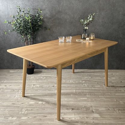 ダイニングテーブル 【1台限定】 テーブル 食卓テーブル エクステンションテーブル 伸長式 伸縮 4人 アッシュ材 120 150 食卓 伸長式テーブル アウトレット おしゃれ 展示品 訳あり 伸縮テーブル 木製 北欧 伸縮用天板は収納可能