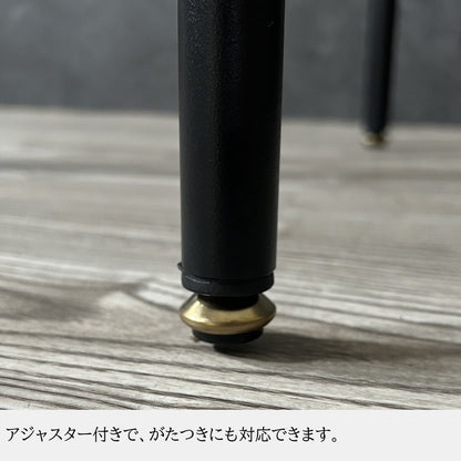 サイドテーブル 【数量限定】 テーブル メラミン天板 レッドオーク アイアン おしゃれ 棚付き アジャスター付き 幅40cm 省スペース コンパクト 40×40 傷に強い