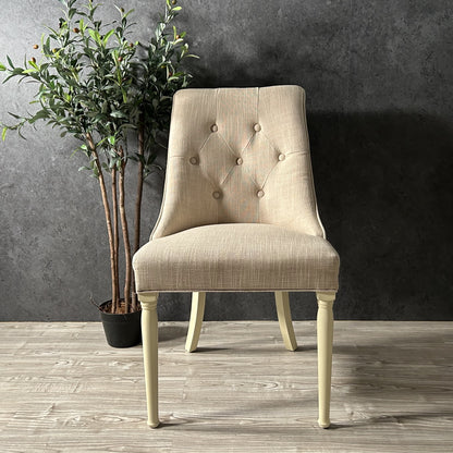 チェアー チェア 【1台限定】 ダイニングチェアー ダイニングチェア 食卓チェア 椅子 食卓椅子 イス いす ハイバック おしゃれ アウトレット 展示品 訳あり 食卓チェアー 木製 布製 ファブリック モダン クラシック エレガント 英国 姫系 アンティーク フェミニン 猫脚